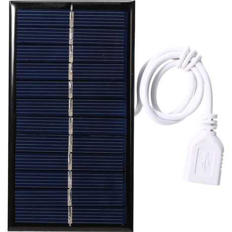 1W 6V petit panneau solaire avec USB DIY Polysilicon Silicon Cell Imperproof Camping Portable Portable For Bank Mobile Phone (1/5)