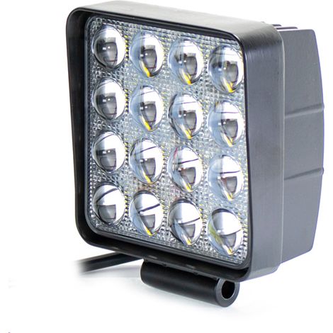 IluminaShop - Foco Proyector LED 48W 1030V DC IP67 para Coches, Barcos, Caravanas, Maquinas, Campings  Blanco Frio 6000K (1/4)