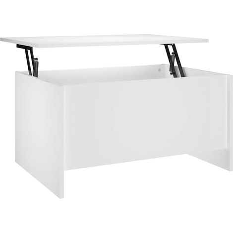 Maison Exclusive - Table basse blanc 80x55,5x41,5 cm bois d'ingénierie (1/5)