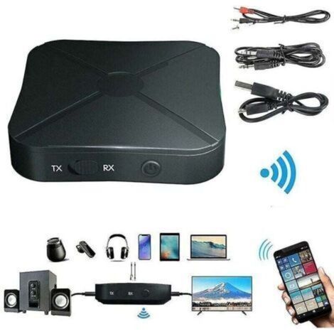 2 en 1 Bluetooth Transmetteur Récepteur Adaptateur Sans Fil Tv Stéréo Audio