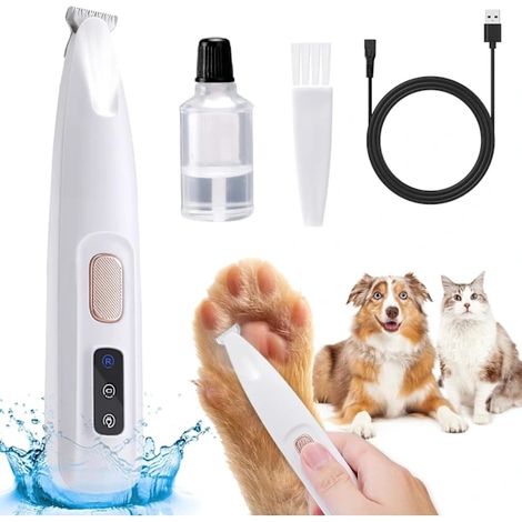 Coupe-pattes électrique de précision pour chiens, modèle 2024, silencieux, étanche, avec lumière LED.-AquaForge (1/5)