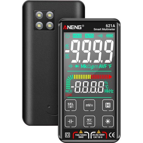 621A Digitalmultimeter mit Touchscreen, 9999 Zählwerten, automatischer Wiederaufladung, NCV