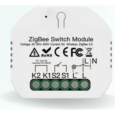 Module interrupteur connecté 5A - ZigBee - sans neutre