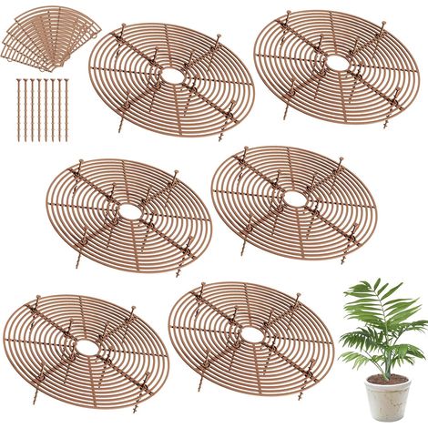 6 Pack Plant Protection Grid Round 30cm Plant Pot Protector Flower Pot Holder Flower Pot Grid for Pots Grid for Kids Pets (1/5)