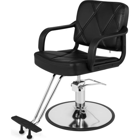 Salon Chair, Heavy Duty Hydraulic Barber Chair, 360 Degrees Rotation, PU Leather, Adjustable Height, for Salon Barbershop Home
