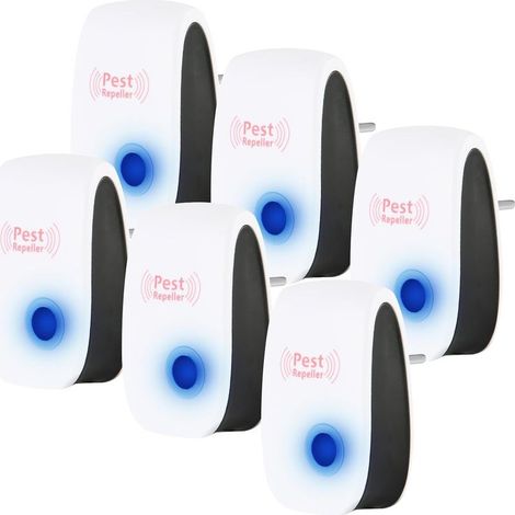 Anti-moustiques ultrasoniques, 6PCS Répulsif Ultrasonique pour Souris,Silencieux Non-Toxique, Répulsif Intérieur Dispositif Anti Souris (1/5)