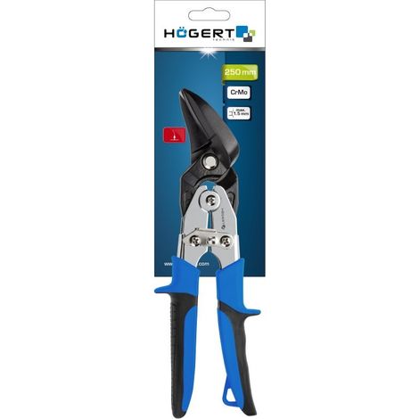Cisailles en fer-blanc à lames courbes Hogert HT3B504 250 mm la gauche