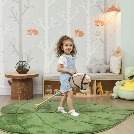 Steckenpferd Kinder Steckenpferde mit Sound, Rolle, Stockpferd zum Reiten für Kinder 24+ Monate, Grau (1/5)