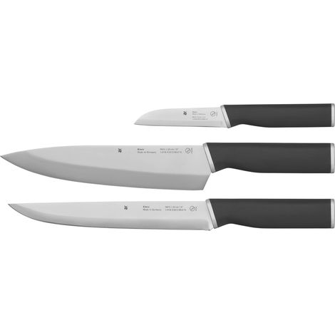 WMF Value Set Coltelli da Cucina, 3 Pezzi, Coltello Carne, Verdura, Chef, Tecnologia Performance Cut, Design Ergonomico, Acciaio Inox e Plastica, Made in Germany (1/4)