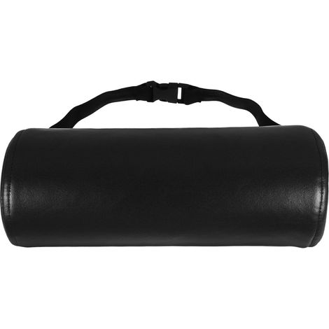 Coussin Lombaire Confortable en Tissu et Mousse pour Chaise de Bureau Noir, Support Dorsal Ergonomique, pour Conduite et Bureau, Usage Longue Durée (1/5)