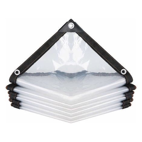 Bâche Transparente - Polyéthylène Aluminium - 200 x 200 cm - Imperméable - Pour Terrasse Balcon Toit - 1 Pièce (1/5)