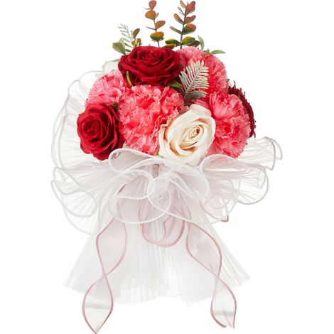 Fleurs artificielles haut de gamme pour bouquets de mariée, photos de mariage, emballage de voile, cadeau de Saint-Valentin pour votre petite amie (5890) (1/2)