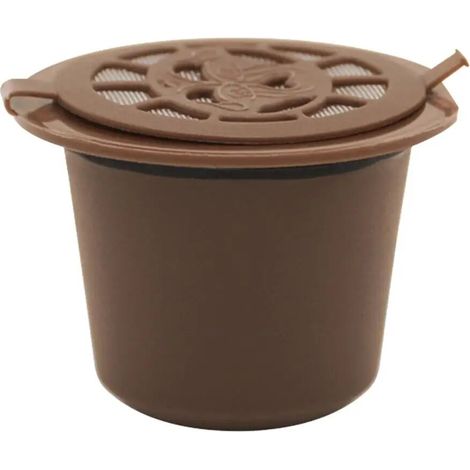 Capsule Café Réutilisable - Pour Machine Nespresso - Acier Inoxydable 304 - Filtre à Café Rechargeable - 3 Pièces (1/5)