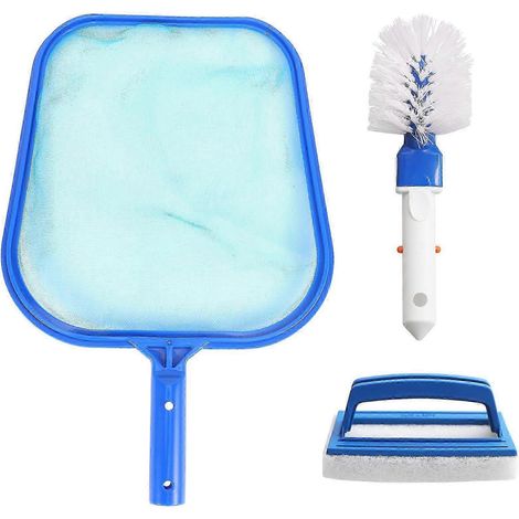 Kit de nettoyage pour piscine, spa portable, accessoires pour piscine, avec écumoire et éponge bleue version 0613 (1/5)