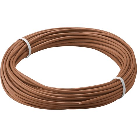 GOOBAY Fil de cuivre 55040, 1x 0,14 mm², isolé, 10 m, marron