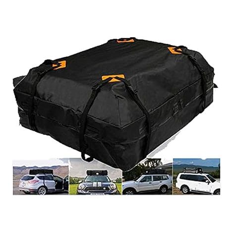 Sac de Toit 15 Pieds Cubes Porte - Bagages Haut 420d Oxford Tissu 8 Bandes avec Fermeture à glissière étanche (1/5)