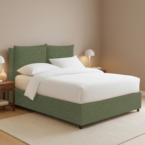 Cama Plaza y Media Falmouth, Desenfundable, Hecho en Italia, Verde (1/4)