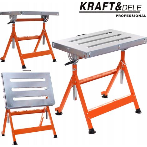 Tragbarer Schweißtisch aus verzinktem Stahl mit verstellbarer Höhe KD1179 (1/5)