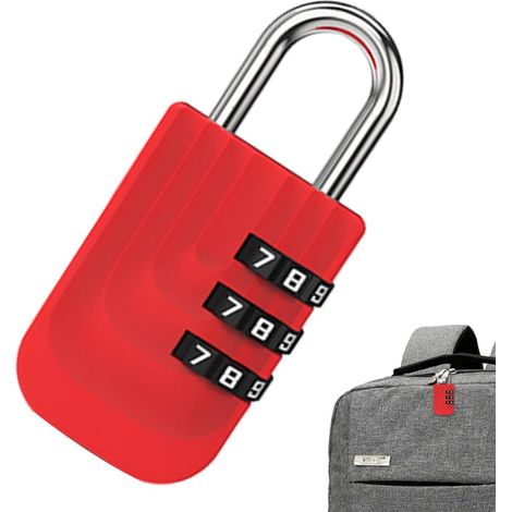 Cadenas à code  Cadenas à combinaison 3 chiffres pour valises avec rotation à 90°  Cadenas haute résistance pour petits bagages