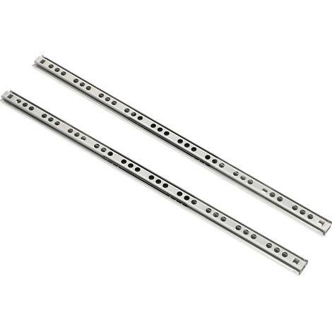 2 pièces, coulisses silencieuses, glissières de tiroir, glissières télescopiques à billes avec amortissement (342 mm) (1/5)