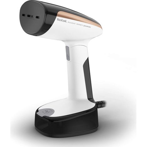 Tefal DT3030 Access Steam Pocket Spazzola a Vapore, 1300 W, 120 milliliters, 44 Decibel, Nero/Bianco/Oro Rosa (1/5)