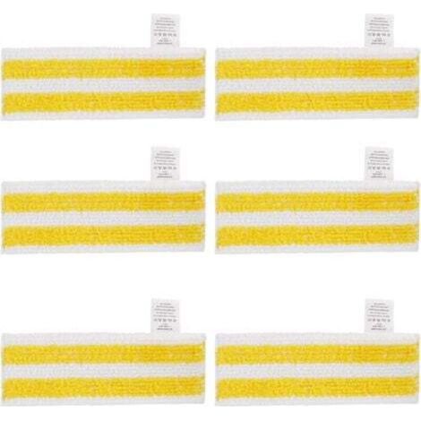 Paquete de 6 paños de microfibra de repuesto compatibles con las limpiadoras a vapor Karcher Easyfix SC 1, SC 2, SC 3, SC 4 y SC 5.