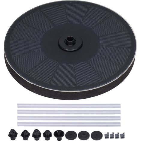 Fontaine solaire avec pompe à eau pour bain d'oiseaux, 7 V 2,2 W, pour la décoration de jardin, piscine et aquarium (1/5)