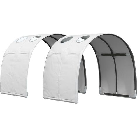 Maison Exclusive - Tunnel per Letto 2 pcs Bianco 211 x 67.5 x 2 cm Poliestere