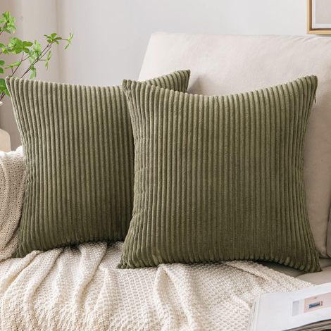 Decorative Housse de Coussin 40x40 Taie d'oreiller Vert-Olive (1/5)