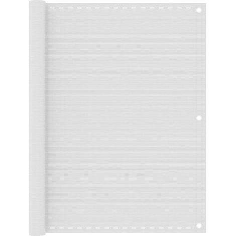 Brise-vue pour balcon 120 x 400 cm, blanc, PEHD respirant 160 g/m², résistant aux UV et à la moisissure, perméable au vent, avec corde de fixation 12 m (1/5)