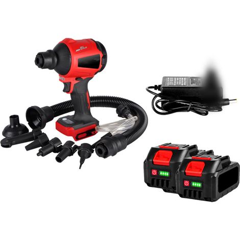 Souffleur 21V 2-en-1 (souffle/aspire) – sans balais 80000tr/min, 6 embouts, gonflage/nettoyage. (1/5)