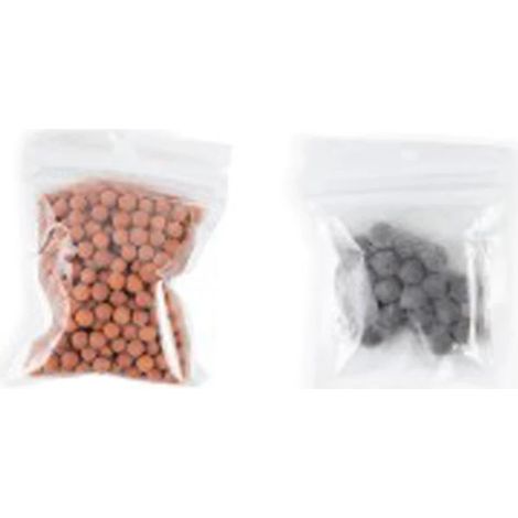 Pommeau de douche filtrant anti-calcaire en ABS haute pression, économe en eau, transparent, avec billes filtrantes pour salle de bain (1/5)