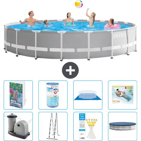 Prism Frame Pool Rund - 610x132 cm - 9-teilig S635