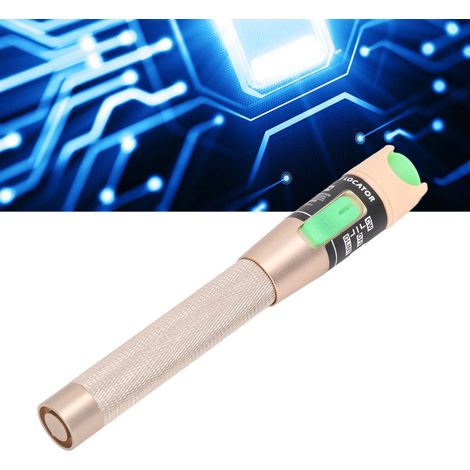 Stylo de test à lumière rouge et or SKL, stylo de test à fibre optique en alliage d'aluminium, stylo à lumière rouge, stylo transmetteur de lumière HT-20 (1/5)