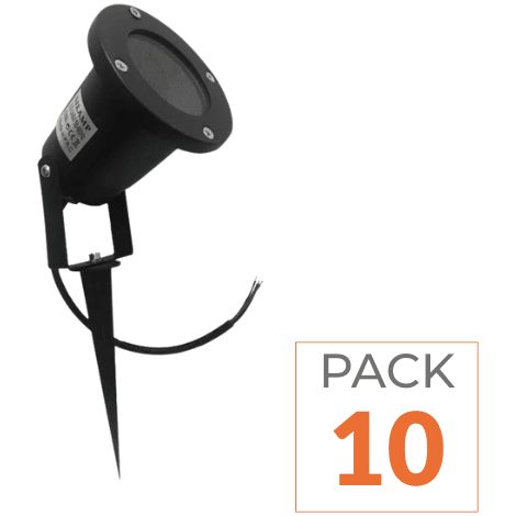 Pack de 10 - Spot à Piquer LED Extérieur IP65 pour Ampoule GU10 - SILAMP