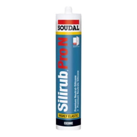 Silicone neutre soudal Silirub Pro N blanc 300 ml 15 pièces