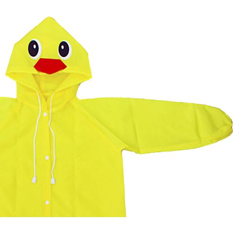 Imperméable enfant à motifs animaux, coloré, style dessin animé, écologique, jaune