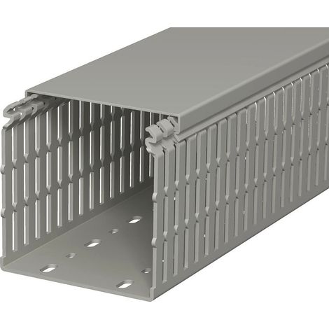 OBO Bettermann Canal de cableado 100x100x2000 Cloruro de polivinilo gris piedra RAL 7030, 6178441