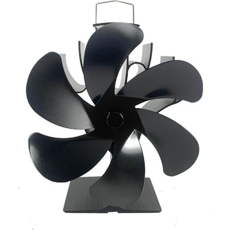 Ventilateur de poêle , 6 pales, ventilateur de cheminée, ventilateur de poêle à bois au design intelligent contribuant à un réchauffement plus rapide dans les espaces de vie (1/5)
