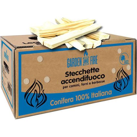Legno Stecchette Accendifuoco Kg 2,5 Garden Fire