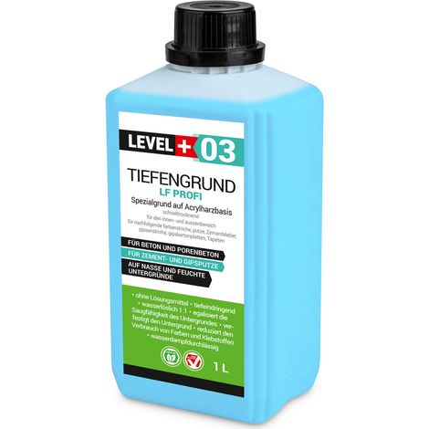 LEVEL+ Tiefengrund LF Gipsputz Grundierung Innen Außen L+03 - 1L (1/5)