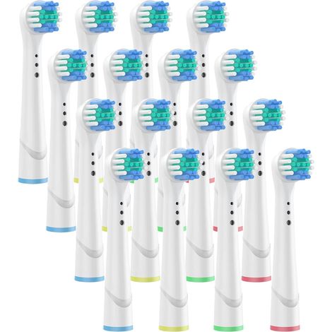 Ersatzbürstenköpfe für Oral-B Precision Clean elektrische Zahnbürsten – 16er-Packung (1/5)