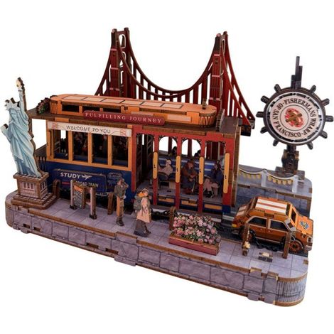 Book Nook - Kit DIY a construire Maquette 3D Serre Livre - Rue de New York Nookland - 22 x 14 x 14 cm (1/5)