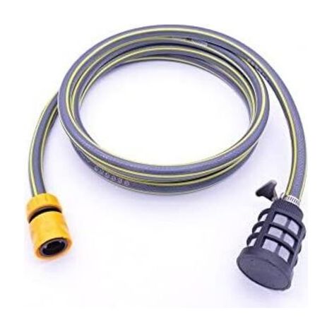 Tuyau d'aspiration et accessoires de filtre pour nettoyeur haute pression, 3 m --Chrom (1/5)