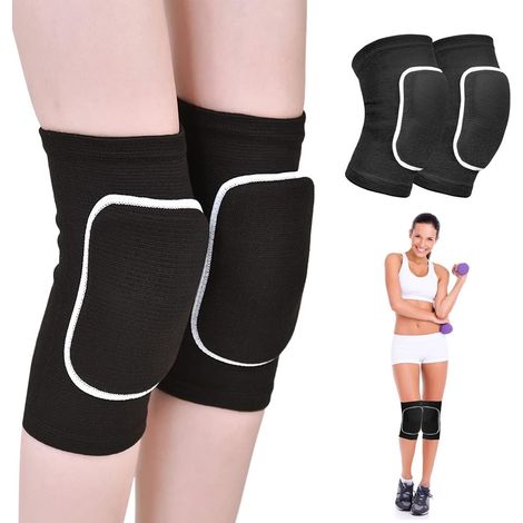 1 Paire de Genouillère Stretch Épaisse et Antidérapante, Genouillère de Sport et de Danse, Protège-Genoux Confortable pour Volleyball, Yoga, Course à Pied, M (1/5)