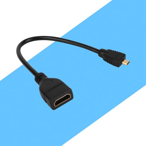 Câble adaptateur convertisseur micro HDMI mâle vers HDMI femelle, rallonge 1080p (1/5)