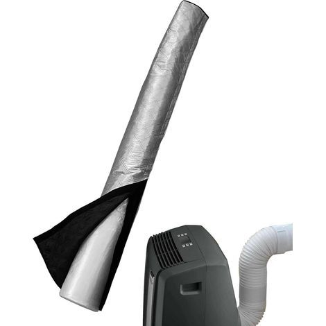 Protection de tuyau de climatiseur, housse de protection de tuyau de climatiseur portable, isolation de housse de climatiseur, pour tuyau d'échappement de 5 à 6 pouces de diamètre (1/4)