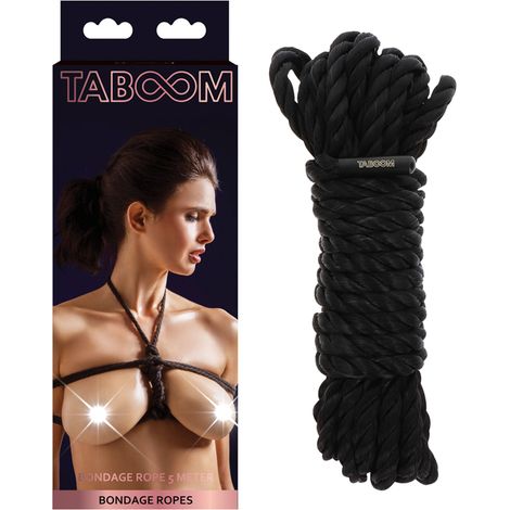 Bondage-Seil TABOOM 17250, schwarz, weich, 5 m, 7 mm (1/5)