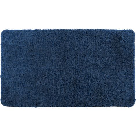 WENKO Badteppich Belize Marine Blue, 55 x 65 cm, Mikrofaser, Blau, Polyester blau (1/5)