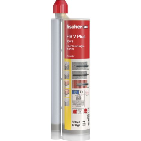 Fischer Spezial Injektionsmörtel FIS V plus 360 S - Verbundmörtel für Beton und Mauerwerk, feuerfest nach R120, 360ml in Dualkartusche
